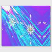 Schneeflocken aus Glitzer Geschenkpapier (Flach)