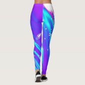 Schneeflocken aus Glitzer Leggings (Rückseite)