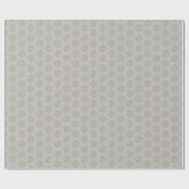 Schneeflocken aus Gold und Grau Geschenkpapier (Flach)