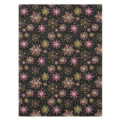 Schneeflocken aus Gold und Schwarz Tischdecke (Vorderseite)