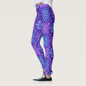 Schneeflocken aus hellen Kristallen Leggings (Links)