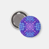 Schneeflocken aus hellen Kristallen Magnet (Vorderseite/Rückseite)