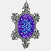 Schneeflocken aus hellen Kristallen Schneeflocken Zinn-Ornament (Links)