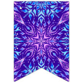 Schneeflocken aus hellen Kristallen Wimpelkette (Dritte Fahne)