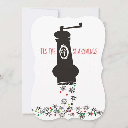 Schneeflocken aus Pfefferschneeflocken kulinarisch Feiertagskarte (Vorderseite)