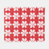 Schneeflocken aus rotem Nordpol | funkelnder Schne Fleecedecke (Vorderseite (Horizontal))