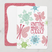 Schneeflocken aus Schmetterlingsgarn Feiertagskarte (Vorne/Hinten)