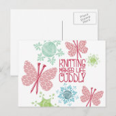 Schneeflocken aus Schmetterlingsgarn Feiertagspostkarte (Vorne/Hinten)