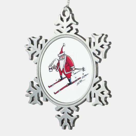 Schneeflocken aus Snowflake Schneeflocken Zinn-Ornament (Rechts)