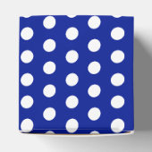 Schneeflocken aus weißem Schnee - Kobalt-Blau Geschenkschachtel (Oben)