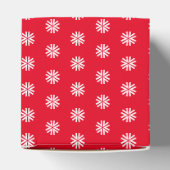 Schneeflocken aus weißem Schnee - Muster Rotes Ges Geschenkschachtel (Oben)