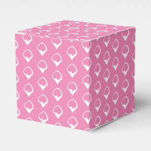 Schneeflocken aus weißem Schnee - rosa Geschenk Geschenkschachtel