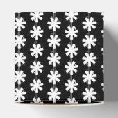 Schneeflocken aus weißem Schnee - Schwarzes Gesche Geschenkschachtel (Oben)