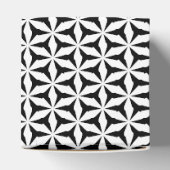 Schneeflocken aus weißem Schnee - Schwarzes Gesche Geschenkschachtel (Oben)