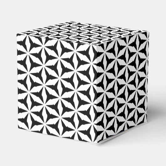 Schneeflocken aus weißem Schnee - Schwarzes Gesche Geschenkschachtel (Rückseite)