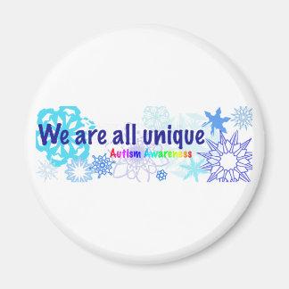 Schneeflocken_Autismus Magnet