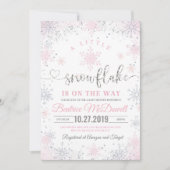 Schneeflocken Baby Dusche Einladung Ein wenig Schn (Vorderseite)