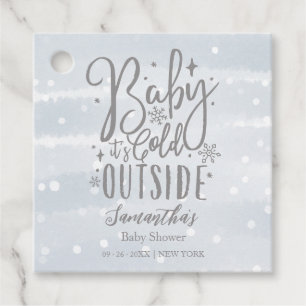 Schneeflocken Baby, es ist kalt draußen Baby Showe Geschenkanhänger