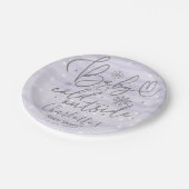 Schneeflocken Baby Es ist kalt draußen Babydusche Pappteller (Schrägansicht)