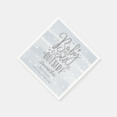 Schneeflocken Baby Es ist kalt draußen Babydusche Serviette (Ecke)