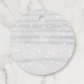 Schneeflocken Baby Es ist kalt draußen graue Babyd Geschenkanhänger (Rückseite)