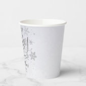 Schneeflocken Baby Es ist kalt draußen graue Babyd Pappbecher (Links)