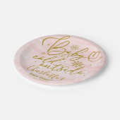 Schneeflocken Baby Es ist kalte Outside Girl Baby Pappteller (Schrägansicht)