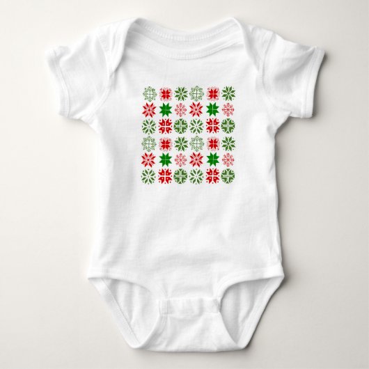 Schneeflocken Baby Strampler (Vorderseite)