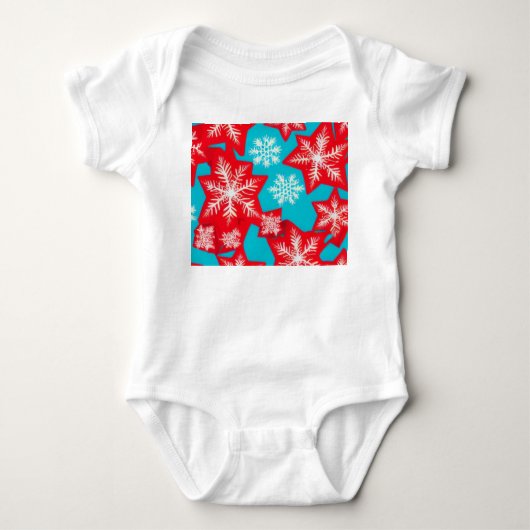 Schneeflocken Baby Strampler (Vorderseite)
