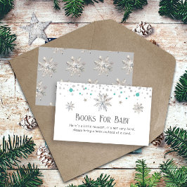 Schneeflocken Babydusche Begleitkarte