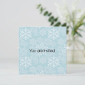 Schneeflocken Babydusche Einladung (Stehend Vorderseite)