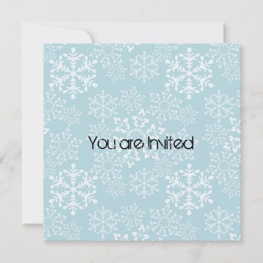 Schneeflocken Babydusche Einladung (Vorderseite)