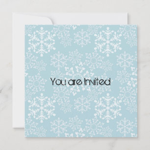 Schneeflocken Babydusche Einladung