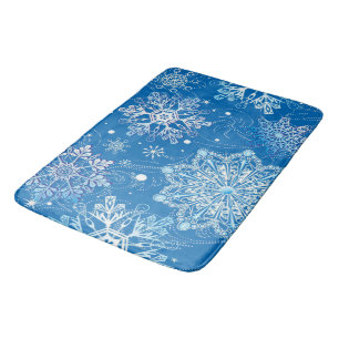 Schneeflocken Badematte