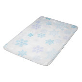 Schneeflocken Badematte (Schrägansicht)