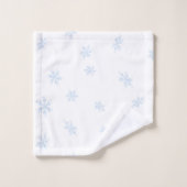 Schneeflocken Badhandtuch Set (Waschlappen)