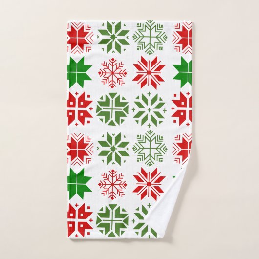 Schneeflocken Badhandtuch Set (Handtuch)