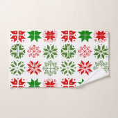 Schneeflocken Badhandtuch Set (Handtuch)