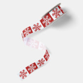 Schneeflocken-Bändchen Satinband (Rückseite)