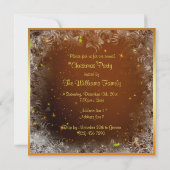 Schneeflocken & Baubles Weihnachts-Party Einladung (Rückseite)