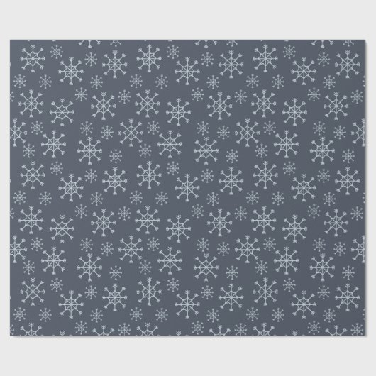 Schneeflocken - blau geschenkpapier (Flach)