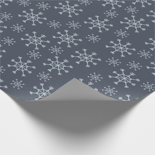 Schneeflocken - blau geschenkpapier (Ecke)