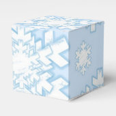 Schneeflocken (blau) geschenkschachtel (Vorderseite)