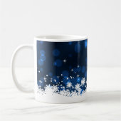 Schneeflocken - Blau Kaffeetasse (Links)