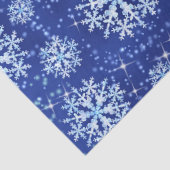 Schneeflocken Blau  Seidenpapier (Detail)