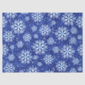 Schneeflocken Blau  Seidenpapier (Vorderseite)