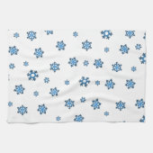 Schneeflocken (blau und schwarz) geschirrtuch (Horizontal)