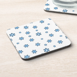 Schneeflocken (blau und schwarz) getränkeuntersetzer