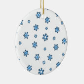Schneeflocken (blau und schwarz) keramik ornament (Rechts)