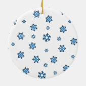 Schneeflocken (blau und schwarz) keramik ornament (Hinten)